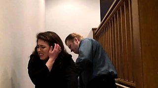 Young brunette breaks down and fucks old man