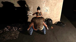 Professional Girl Rides Dick on the Street