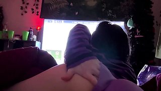 Amateur striptease and Solo masturbation