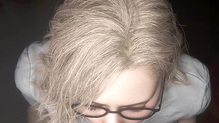 Resident Evil RE9 - Grace working overnight for that promotion Black Remix Color (Sound) WM By Madruga3D Animation 3D Hentai