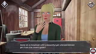 Farmer girl, big boobs, animated