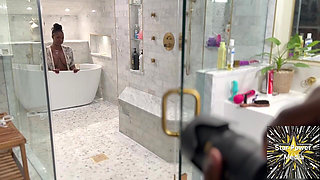 Sultry Soak: Giana's Naughty Bath Tease