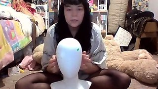 Hot ass brunette vibrator close up masturbation