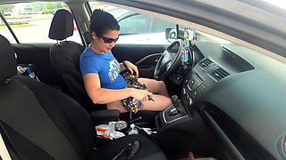 Euro amateur outdoor masturbation