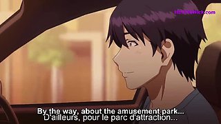 Rough Hentai Fingering in Car - Squirting Orgasm & Creampie - Big Tits Anime Sex