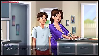 Horny Tenant Fucks Hot BBW MILF Landlady - Summertime Saga Part 22