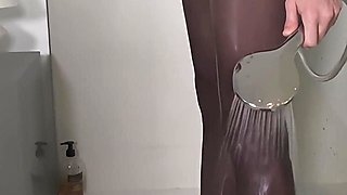 Myella’s Sensual Soaking and Soaping Pantyhose Shower Tease