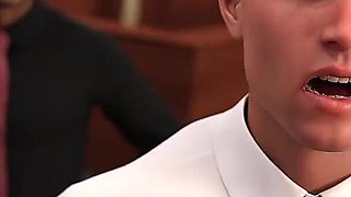 Busty Judge MILF's Pussy Destroyed by Hung Student Lawyer After Court Session - Law College Part 1