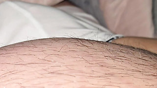 Step mom hand slip under step son underwear squeezing his dick