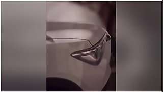Hot Blonde Having Sex With Strangers In Public At The Exit Of The Pub, Horny Cuckold Watching His Wi