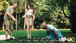 Conquering Thomas and Marica's big tits action