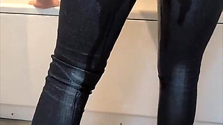 Housewife Jeans Pee Compilation 7 Clips