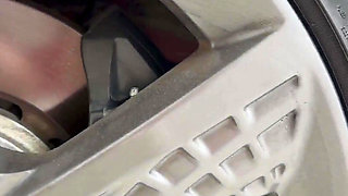 Stepmother Scratched Car Wheel Rim and Apologized with Her Pussy