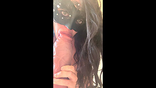 Slut Licks Her Xxl Dildo and Rubs It Between the Tits and Her Cunt