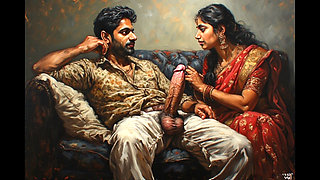 Indian bhabhi fucking with her hot as her husband watches her getting banged