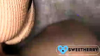 This dark haired honey with ideal butt in pantyhose is