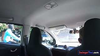 Bubble ass Thai GF garden blowing and copulate