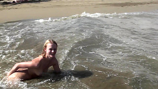 Teeny Squirts Into the Sea