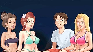 Summertime saga schoolgirl partying with Misskitty2k