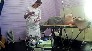 Medical fetish preparation for injections compilation