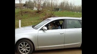 Nasty Teen Redhead Outdoor Anal Blowjob - Jorg JJ & Ana Harnal Dirty 19yo Pickup