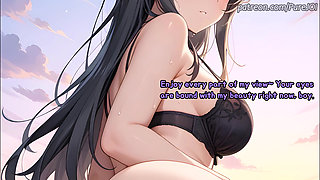 Enjoy a beach party with 8 warm desperate baddies (Sex JOI)