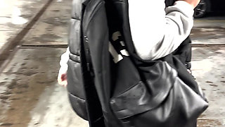 First Date Walk - Filmed Her Taking Raw Dick