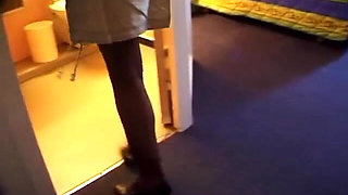 Toilet Pissing Through Lace
