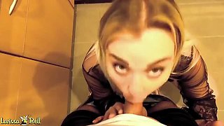 German Amateur Blonde Fucked Doggy Style in Kitchen - Big Natural Tits Cumshot