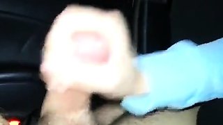 Blowjob in a Car, but She Won't Swallow