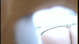Slim teen peeing filmed with toilet spy camera