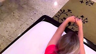 Horny StepSis Pulls Panties Aside And Fucks 4K POV