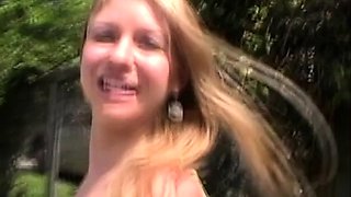 Blonde teens naughty public masturbation outdoors