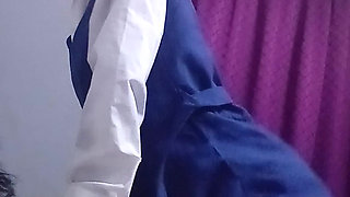 Black Girl Sucks and Rides White Cocl in Uniform