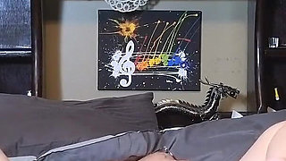 Sex Toy Taps and Sucks Cougar Pussy