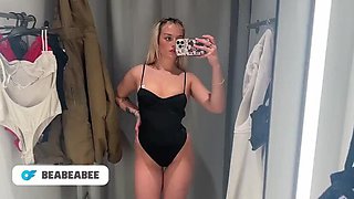 Hot Teen Bea Tries On See-Through Dresses In 4K