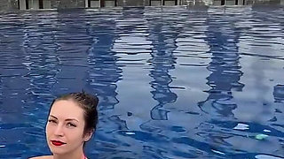 Outdoor Bikini Tease, Big Boobs Flashing