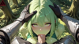 Voyeur Knight Watches Nymph Touch Her Wet Pussy. Then She Pulls Him In for Hard, Dripping Forest Fucking  ( AI Generated )