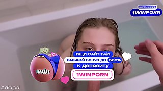 One Evening With My Girlfriend Pt.1 I Cum On Her Face In Order To Fuck Her In The Bath