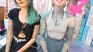 While Tattooing Her He Pounds Both Their Asses Raw & Cums on the Fresh Lines