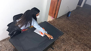 You Are the Most Outstanding Whore in This Office! I Have Sex Standing up with My Stepfather's Secretary