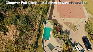 Wanna join? Stacy Cruz invites Katy Rose to the Pool at SinDeLuxe