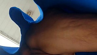 Priscila's Fat Pussy Flashed While Cleaning Sidewalk Without Panties