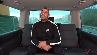 Blonde Minx Enjoys On The Van Backseat With A Rod Between Her Pink Lips With Antonio Ross