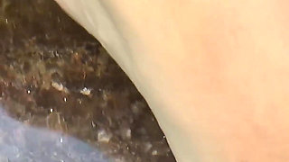 Married Woman Shows off in the Pool Before Sitting on the Dick