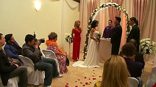 Sexy latin stud and blonde babe wedding site: Doggy, Cowgirl  Spooning Porn