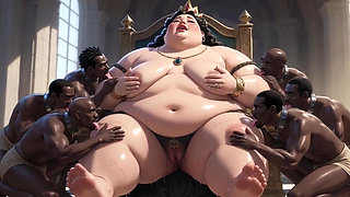 Massive BBW Mistress Full Body Worship - Slaves Lick Her to Ecstasy