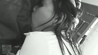 Classic Busty Babes in College Uniform Outdoor Fuck and Facial
