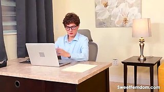 Boss Gets Pegged By Domme Saturn Hime & Andy Adler - Strapon Domination Fetish