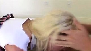 Horny Blonde Get Double Penetration On Threes